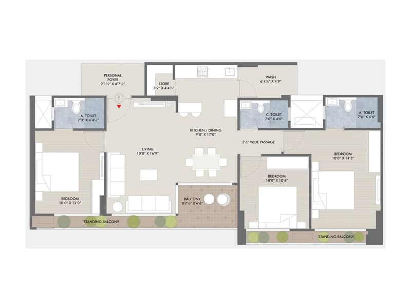 Vaishno Luxuria | Luxury  Floor Plan